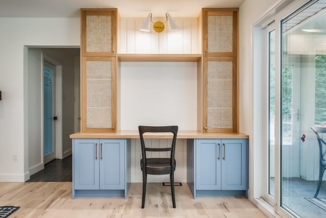 One room for cooking, eating and sitting — kitchen renovation by Corey Bowen Construction in Hudson, QC