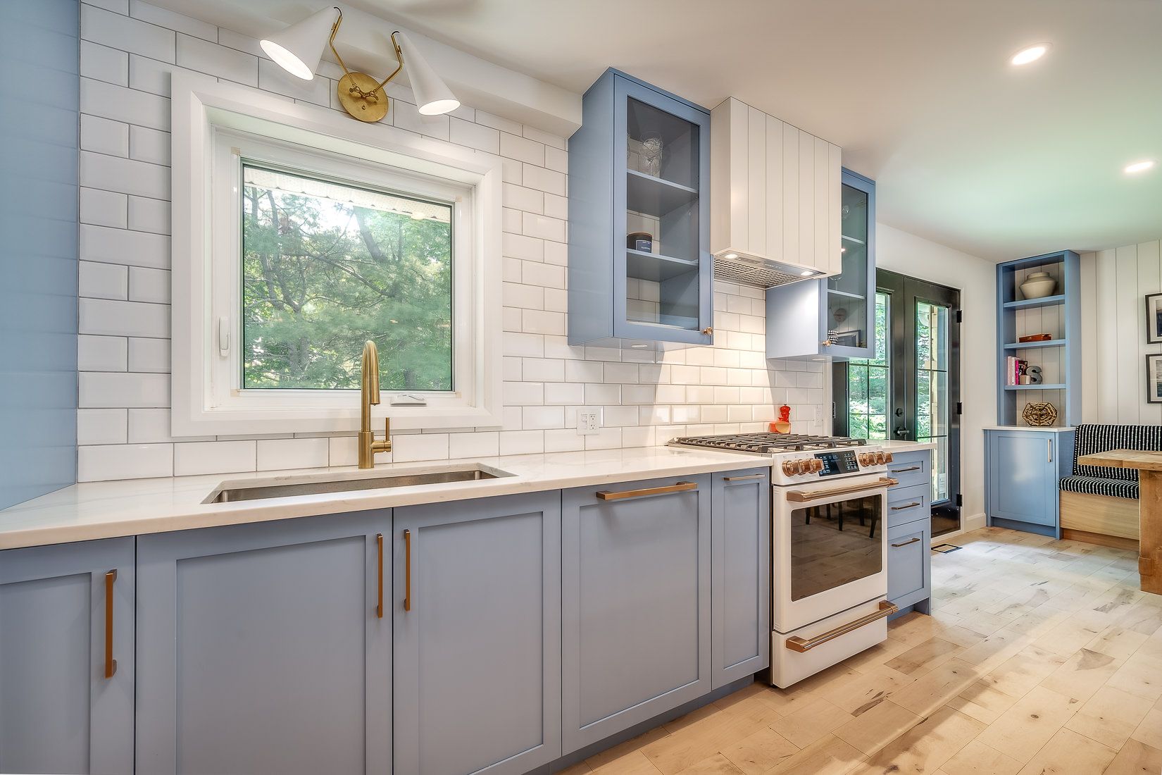 Open-plan kitchen renovation by Corey Bowen Construction in Hudson, Quebec