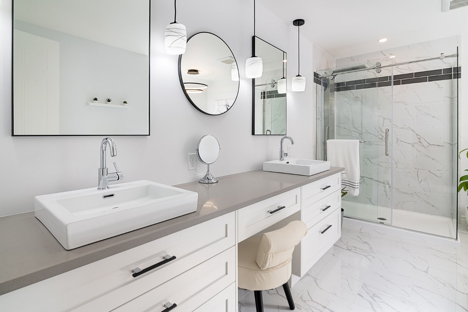 A balanced bathroom designed to last