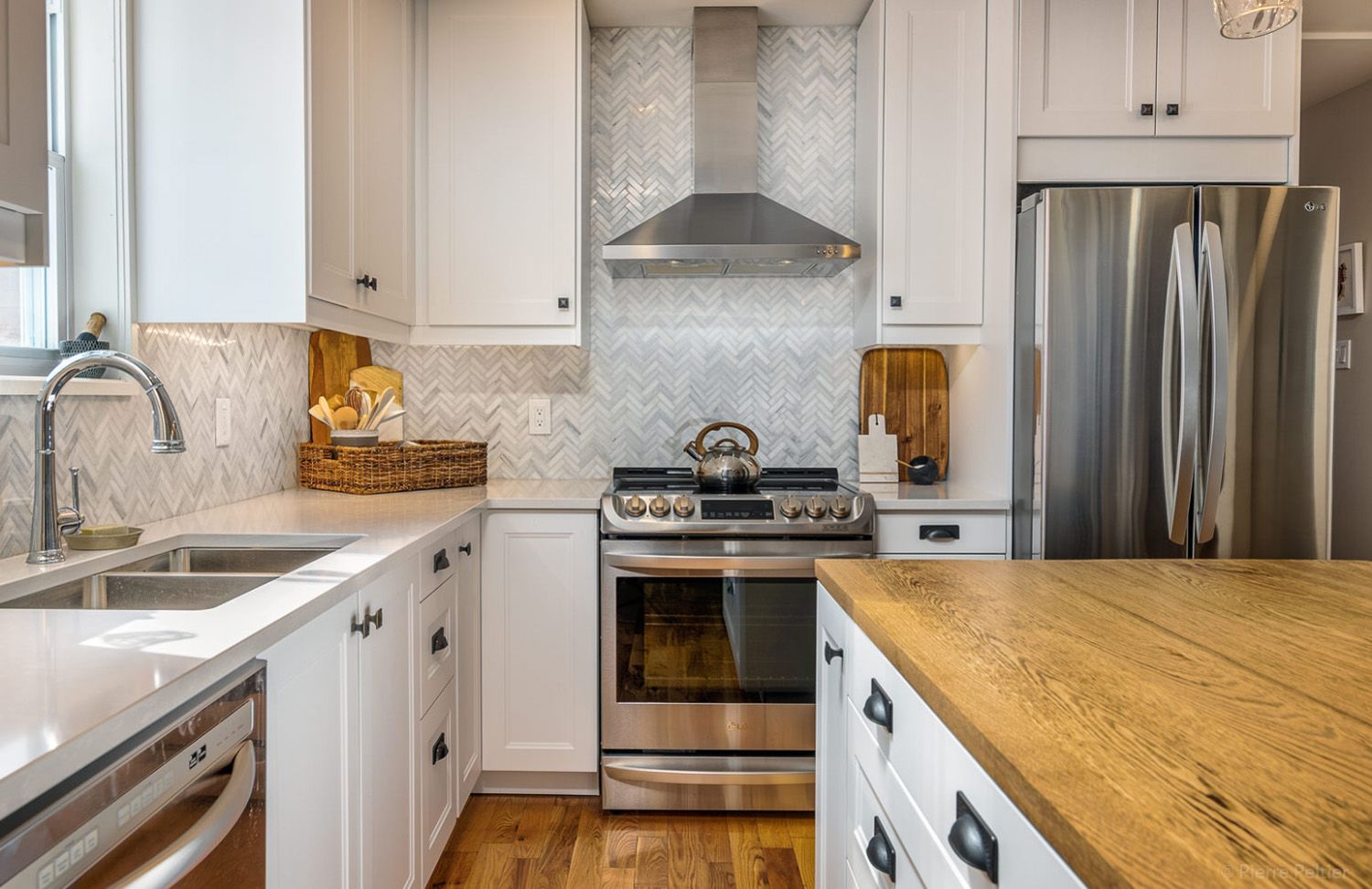 Kitchen renovation completed by Corey Bowen Construction in Hudson