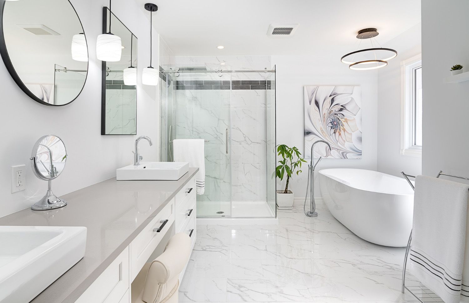 Chesnut custom bathroom renovation by Corey Bowen Construction